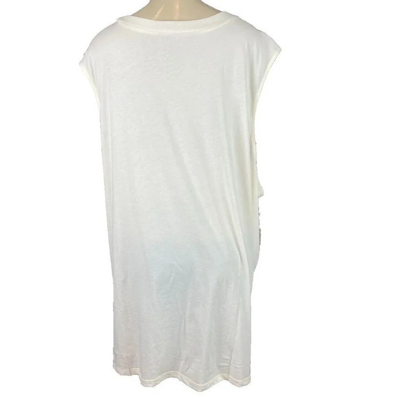 Torrid Plus 6 Eggshell Outdoor Peace Sign Graphic Crew Neck Cotton Tank Tee - Picture 4 of 6